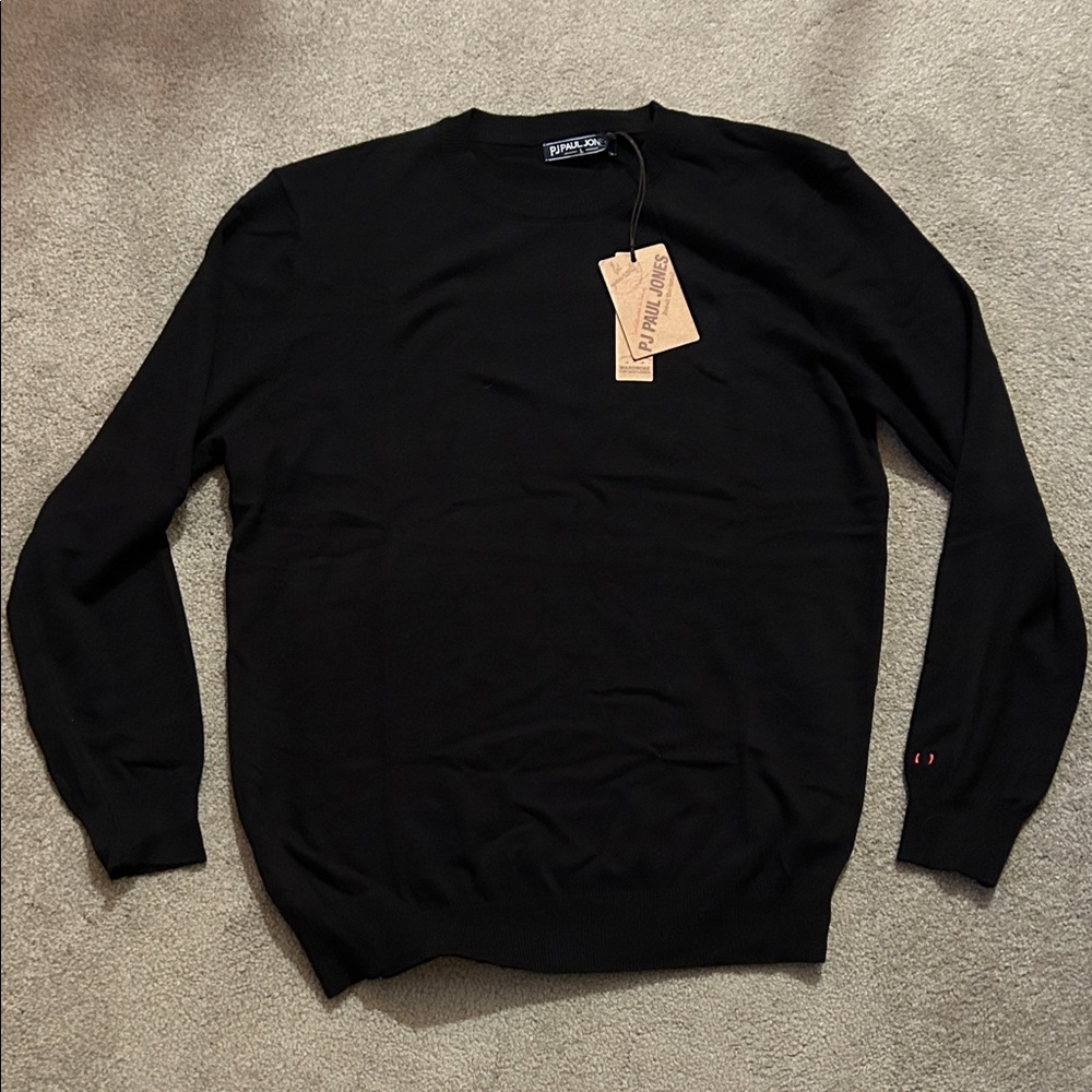 Paul Jones Men's Classic Black Crewneck Sweater